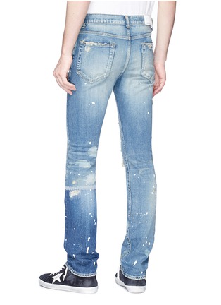 Back View - Click To Enlarge - NOVE - Paint splatter ripped skinny jeans