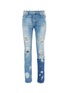 Main View - Click To Enlarge - NOVE - Paint splatter ripped skinny jeans