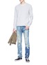 Figure View - Click To Enlarge - NOVE - Paint splatter ripped skinny jeans
