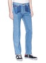 Front View - Click To Enlarge - NOVE - Patchwork straight leg jeans
