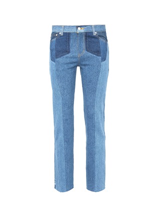 Main View - Click To Enlarge - NOVE - Patchwork straight leg jeans