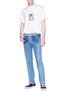 Figure View - Click To Enlarge - NOVE - Patchwork straight leg jeans