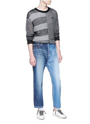 Figure View - Click To Enlarge - NOVE - Colourblock cropped jeans