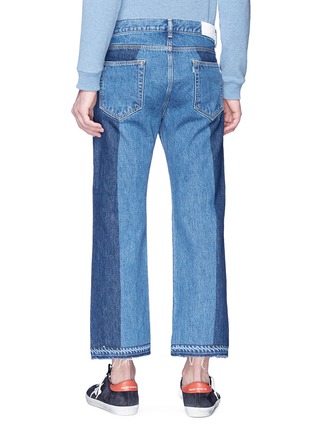 Back View - Click To Enlarge - NOVE - Patchwork cropped straight leg jeans