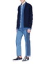 Figure View - Click To Enlarge - NOVE - Patchwork cropped straight leg jeans