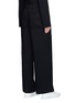 Back View - Click To Enlarge - JAMES PERSE - Drawstring wide leg twill pants