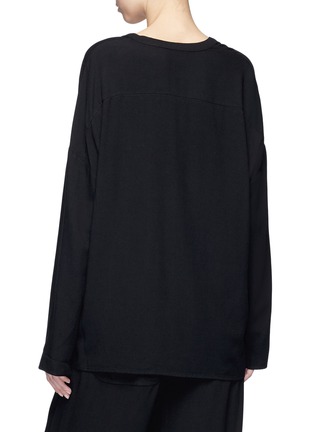 Back View - Click To Enlarge - JAMES PERSE - V-neck twill top