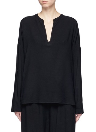 Main View - Click To Enlarge - JAMES PERSE - V-neck twill top