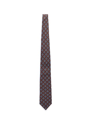 Main View - Click To Enlarge - ISAIA - Square print linen-silk tie