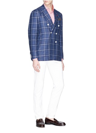 Figure View - Click To Enlarge - ISAIA - Check jacquard shirt