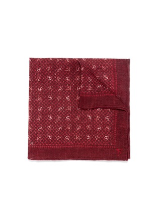 Main View - Click To Enlarge - ISAIA - 60th anniversary print linen pocket square
