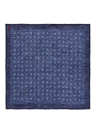 Detail View - Click To Enlarge - ISAIA - 60th anniversary print linen pocket square