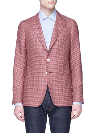 Main View - Click To Enlarge - ISAIA - 'Gregory' silk jacquard blazer