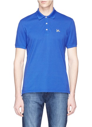 Main View - Click To Enlarge - ISAIA - Logo embroidered polo shirt