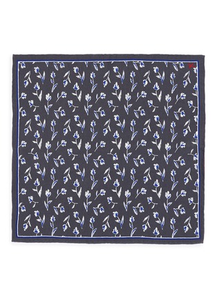 Detail View - Click To Enlarge - ISAIA - Floral print silk twill pocket square