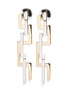 Main View - Click To Enlarge - MELLERIO - 'Graphic' 18k white and rose gold interlocking drop earrings