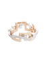 Main View - Click To Enlarge - MELLERIO - 'Graphic' diamond gold interlocking ring