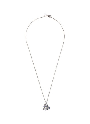 Main View - Click To Enlarge - MELLERIO - 'Indra' sapphire tourmaline 18k white gold pendant necklace