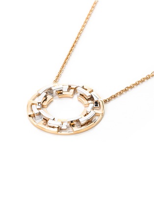 Figure View - Click To Enlarge - MELLERIO - 'Graphic' 18k gold interlocking hoop pendant necklace