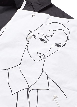 Detail View - Click To Enlarge - PRONOUNCE - Detachable portrait panel short sleeve shirt
