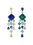 Main View - Click To Enlarge - ANABELA CHAN - 'Asscher' gemstone geometric link fringe earrings