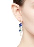Figure View - Click To Enlarge - ANABELA CHAN - 'Asscher' gemstone geometric link fringe earrings