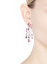 Figure View - Click To Enlarge - ANABELA CHAN - Diamond gemstone 18k gold vermeil chandelier earrings