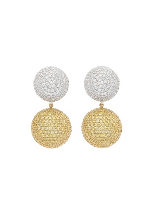 Main View - Click To Enlarge - ANABELA CHAN - 'Bauble' diamond sapphire detachable drop earrings