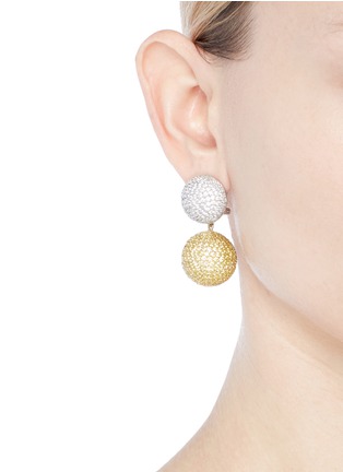Figure View - Click To Enlarge - ANABELA CHAN - 'Bauble' diamond sapphire detachable drop earrings