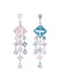 Main View - Click To Enlarge - ANABELA CHAN - 'Asscher' diamond gemstone geometric link fringe earrings