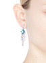 Figure View - Click To Enlarge - ANABELA CHAN - 'Asscher' diamond gemstone geometric link fringe earrings