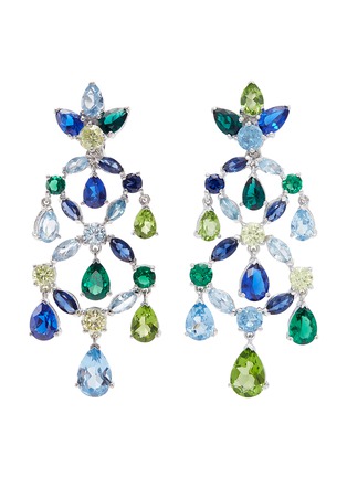 Main View - Click To Enlarge - ANABELA CHAN - Gemstone 18k white gold vermeil chandelier earrings