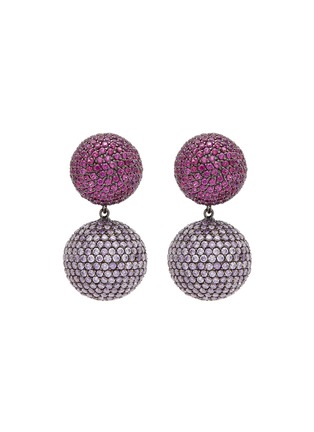 Main View - Click To Enlarge - ANABELA CHAN - 'Bauble' ruby amethyst detachable drop earrings
