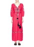 Main View - Click To Enlarge - FIGUE - 'Lulu' tassel belted embroidered silk crepe kaftan