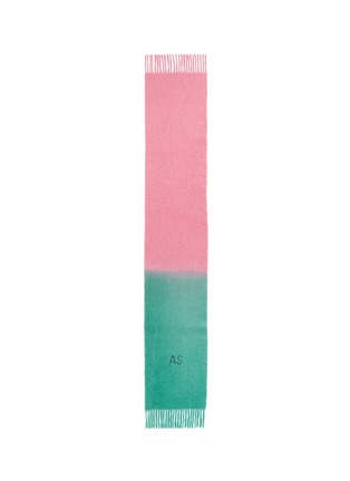 Main View - Click To Enlarge - ACNE STUDIOS - Logo embroidered colourblock scarf