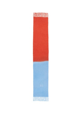 Main View - Click To Enlarge - ACNE STUDIOS - Logo embroidered colourblock scarf