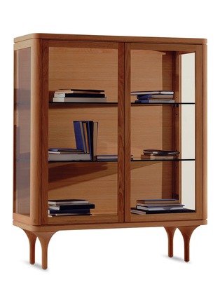 Main View - Click To Enlarge - JOINED + JOINTED - Gillespie Square Glass Cabinet – Walnut