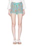 Main View - Click To Enlarge - FIGUE - 'Maja' pompom cuff paisley print silk crepe shorts
