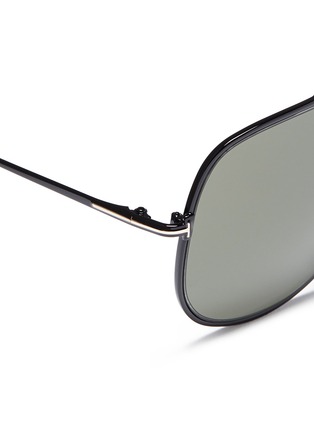 Detail View - Click To Enlarge - TOM FORD - 'Chase' metal aviator sunglasses