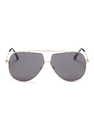 Main View - Click To Enlarge - TOM FORD - 'Chase' metal aviator sunglasses