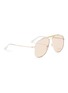 Figure View - Click To Enlarge - TOM FORD - 'Connor' acetate brow bar metal aviator sunglasses
