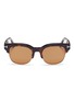 Main View - Click To Enlarge - TOM FORD - 'Harry' metal rim tortoiseshell acetate square sunglasses