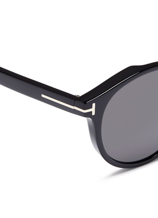 Detail View - Click To Enlarge - TOM FORD - 'Lan' acetate round sunglasses