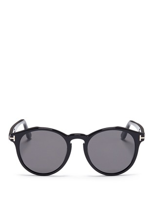 Main View - Click To Enlarge - TOM FORD - 'Lan' acetate round sunglasses