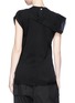 Back View - Click To Enlarge - RICK OWENS  - Textured yoke overlay T-shirt