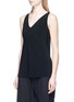 Front View - Click To Enlarge - RICK OWENS  - V-neck crepe sleeveless top