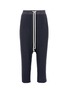 Main View - Click To Enlarge - RICK OWENS  - Drawstring drop crotch cropped crepe pants