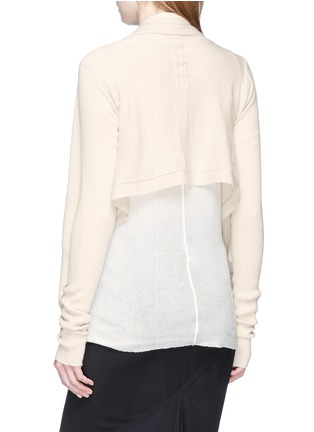 Back View - Click To Enlarge - RICK OWENS  - Cashmere open front cardigan