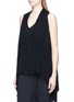 Front View - Click To Enlarge - RICK OWENS  - 'Medium Wrap' open front virgin wool knit gilet