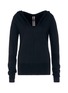 Main View - Click To Enlarge - RICK OWENS  - Ribbed sleeve cashmere knit hoodie